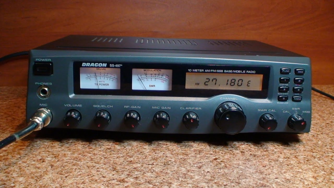 CB Radio Dragon SS 497 - szumy własne odbiornika - YouTube