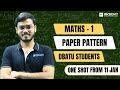 DBATU Maths-1 Paper Pattern 2025 | One Shot Lectures Starting from 11th Jan 🔥 | PRANAV SIR