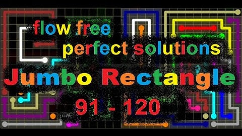 Flow Free - Jumbo Rectangle - Perfect Solutions for levels 91 - 120