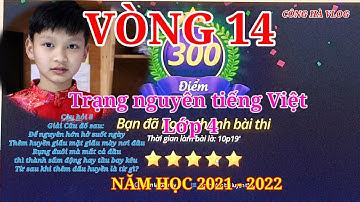 Trạng nguyên tiếng Việt lớp 4 vòng 14 năm học 2021 - 2022