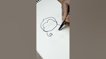 How to Draw A Cute Monkey / Monkey Drawing Easy #antaraartcafe #shorts #shortsfeed #subscribe
