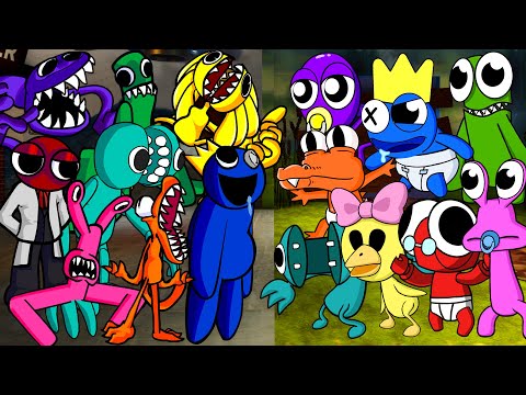 New Rainbow Friends VS 2D Rainbow Friends (Old & New Characters) 🎵 Roblox  Rainbow Friends Chapter 2 - BiliBili