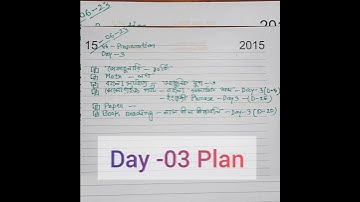 46 BCS Daily Planner Day - 03 #bcs #motivation #govt #study #primary #job #ntrca #education #bank