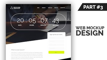how to design a website using photoshop cs6  | web mockup photoshop tutorial  | Part 3