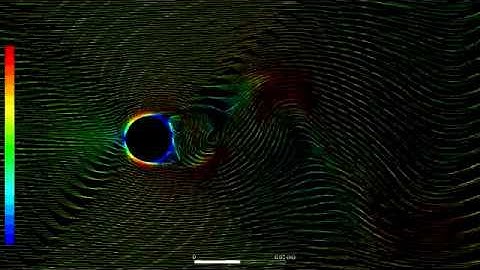 Flow around the cylinder Re=140