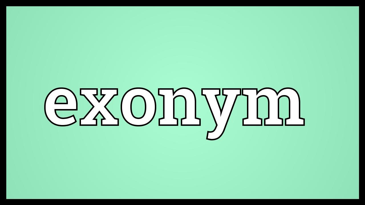 Exonym Meaning Youtube