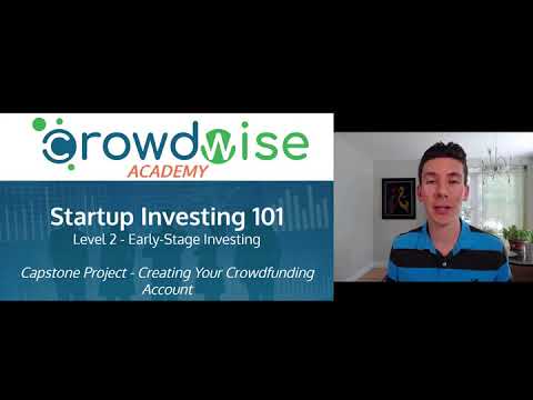 Level 2 Capstone Project - Creating Your Funding Portal Account - CrowdWise Academy
