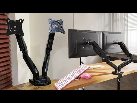 HUANUO Dual Monitor Mount Review - Adjustable Spring Monitor Desk Mount