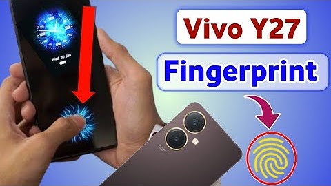 Vivo Y27 Me In Display Fingerprint Lock Setting/How to set fingerprint screen lock in vivo y27