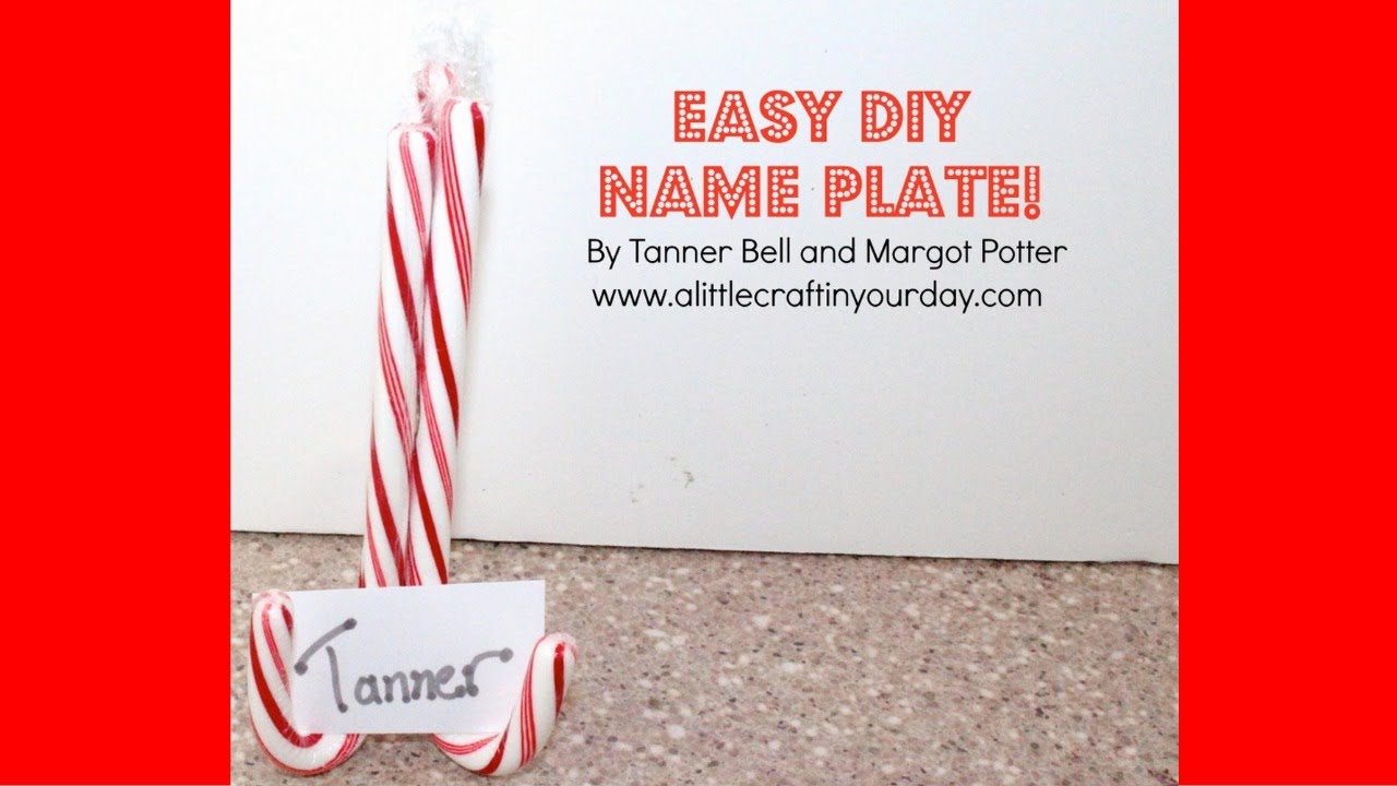 DIY Candy Cane Name Holder Feat Margot Potter YouTube diy-candy-cane-name-holder-feat-margot-potter-youtube