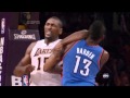 Ron Artest vs James Harden epic KO (OKC @ LAL)
