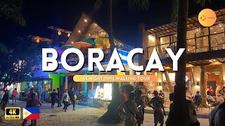 Boracay, Philippines 4K Night Time Walking Tour