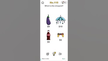 which is the cheapest? Brainout level 110 solved