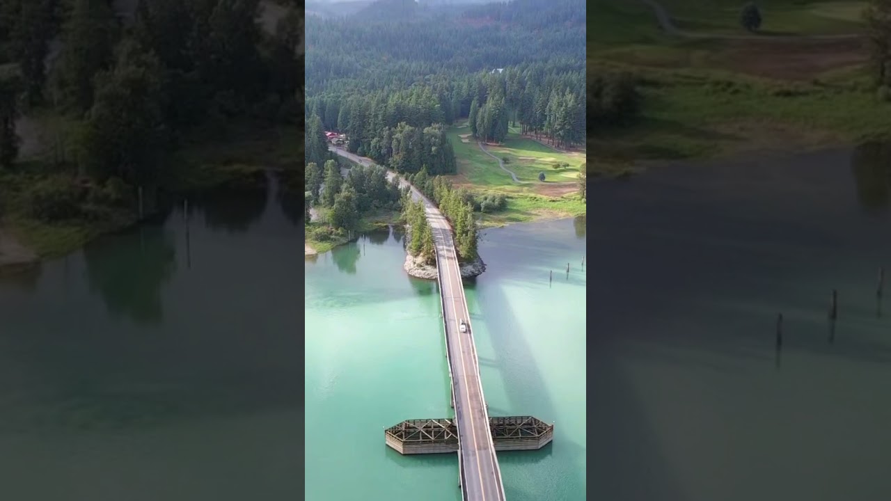 Drone shot of Harrison Mills area