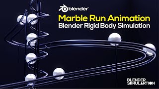 Steel Track MARBLE RUN | Blender 3D