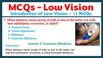 MCQs on Low Vision: Introduction (Video-1)