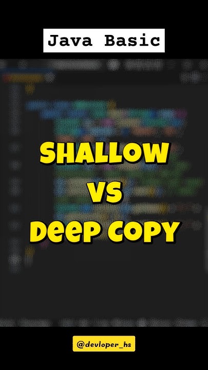 Shallow copy vs deep copy in java - YouTube