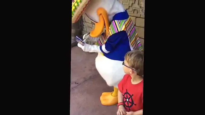 Cameron meets Donald Duck at Disney