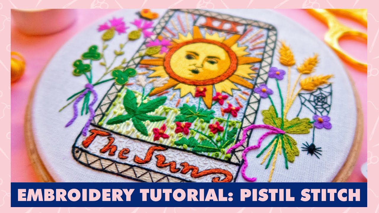Pistil Stitch Hand Embroidery Tutorial YouTube
