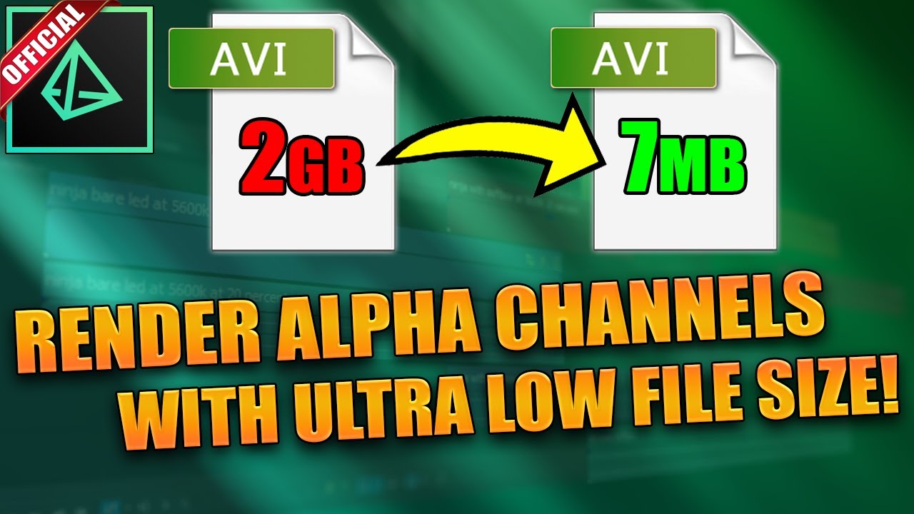 Render Alpha Channels with ULTRA Low File Sizes! VEGAS Effects / VEGAS ...