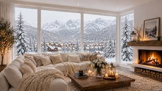 Winter Valley Sanctuary ❄️ Gentle Piano & Fireplace Glow for Restful Sleep, Calm and Focus