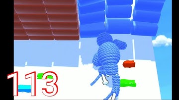 Rope-Man Run - All Levels #113 Android, iOS Gameplay | Kick Tom