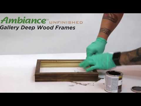 Stain An Unfinished Natural Wood Frame - DIY Art Frames
