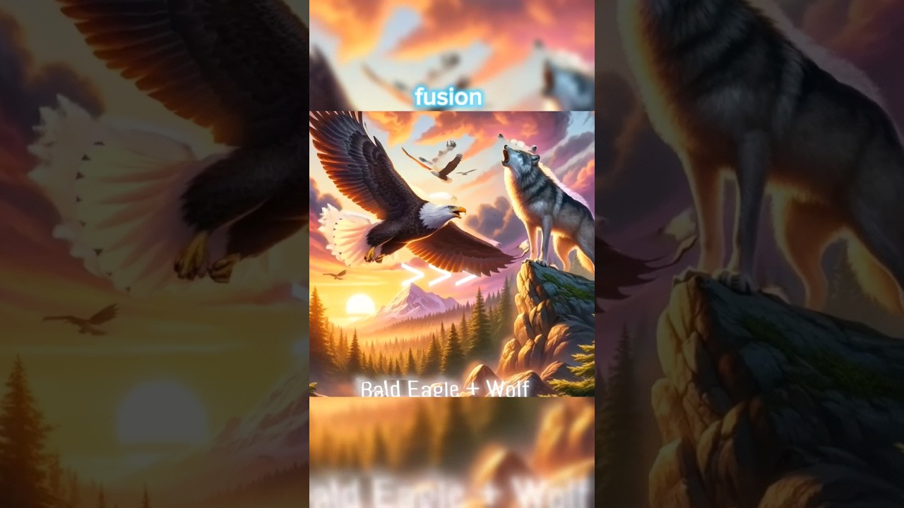 EAGLE🧬WOLF hybrid 😍 animals 
