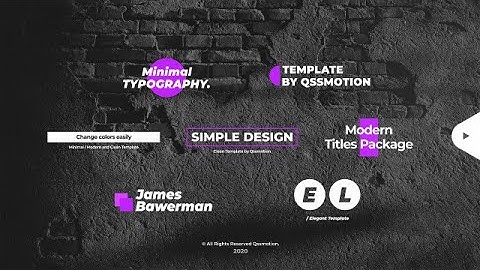 Minimal Titles And Lower Thirds After Effects Templates