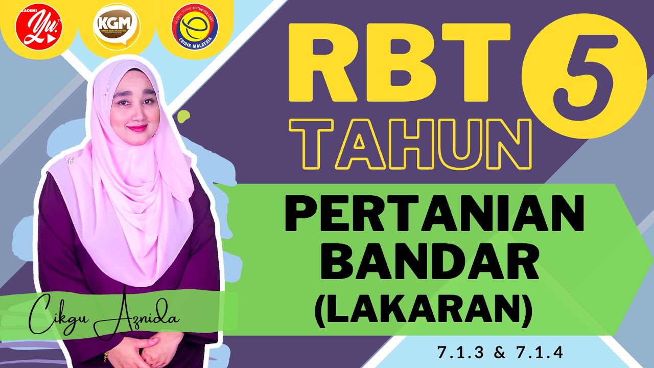 RBT TAHUN 5 : 7.1 REKA BENTUK TEKNOLOGI PERTANIAN BANDAR (LAKARAN)(Buku Teks m/s 72~75)