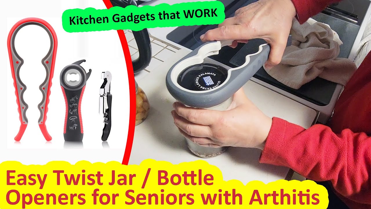 Jar Opener for Weak Hands Jar Opener 4in1 Jar Bottle Openers for Seniors  with Arthritis Jar Opener Set Non Slip Jar Opener Gripper