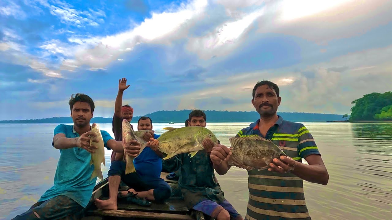 চরপাটায় 40kg মাছের সাথে বড়ো বড়ো কাকড়া ধরলাম || Andaman Fishing 
