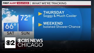 Soggy and much cooler in Chicago Thursday