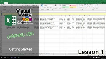 Learning VBA 1 - Getting Started