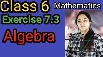 Class 6, Mathematics,  Chapter 7, Exercise 7.3, Algebra