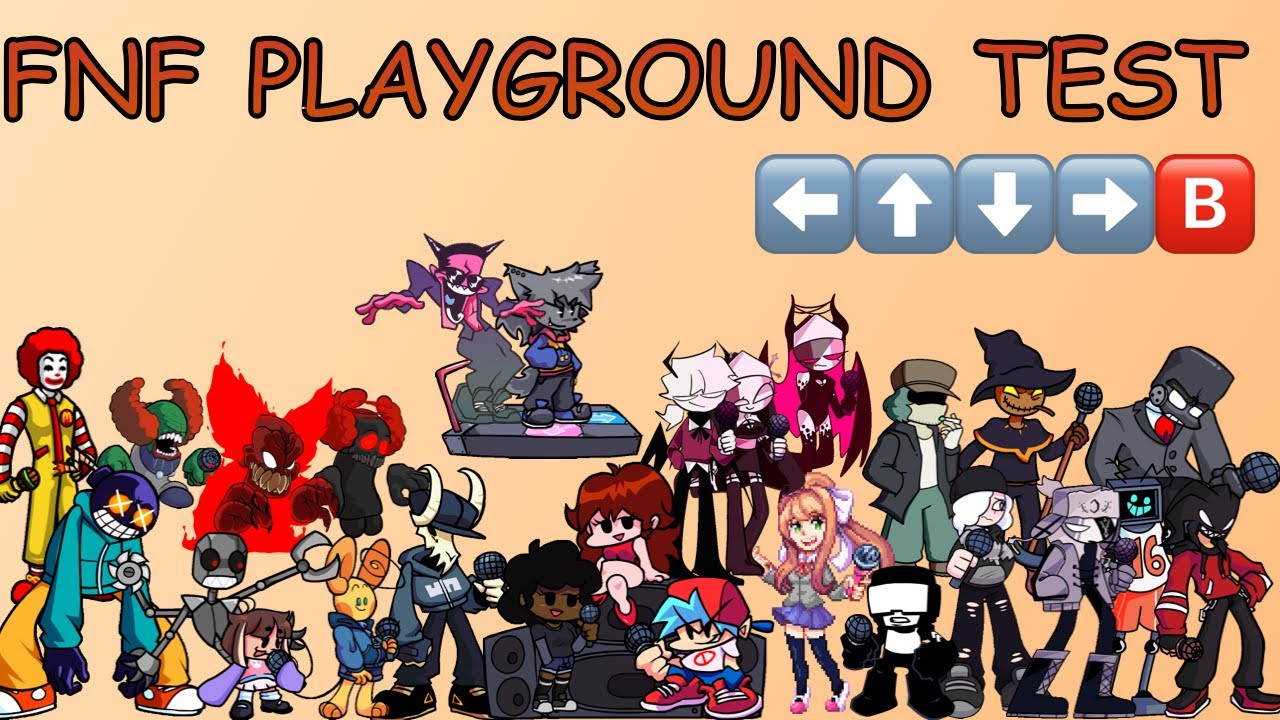 Friday Night Funkin' Character Test Mod  FNF Playground Remake 1,2,3,4 