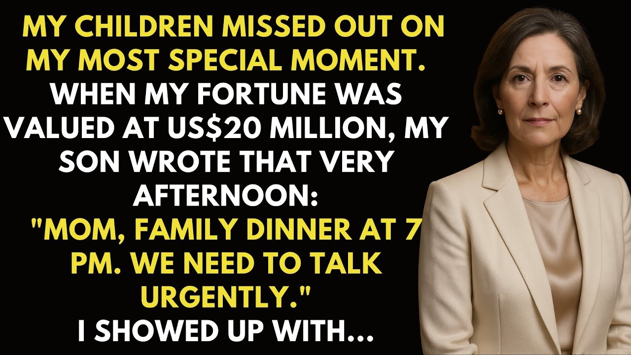 Мои дети испортили мой самый особенный момент. Но мое состояние в 20 миллионов долларов изменило ...