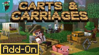 Mount 10 unique carts in Minecraft Bedrock! | Carts & Carriages Add-On
