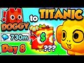 Doggy  titanic day 8 luckiest trade ever pet simulator 99 roblox