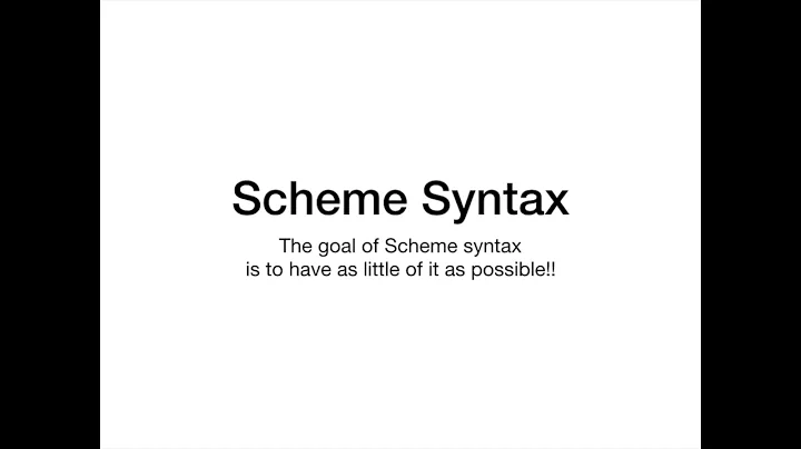 Introduction to Scheme Programming