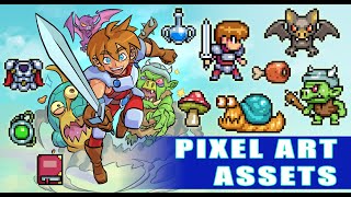 Create pixel art images or assets by Omomono