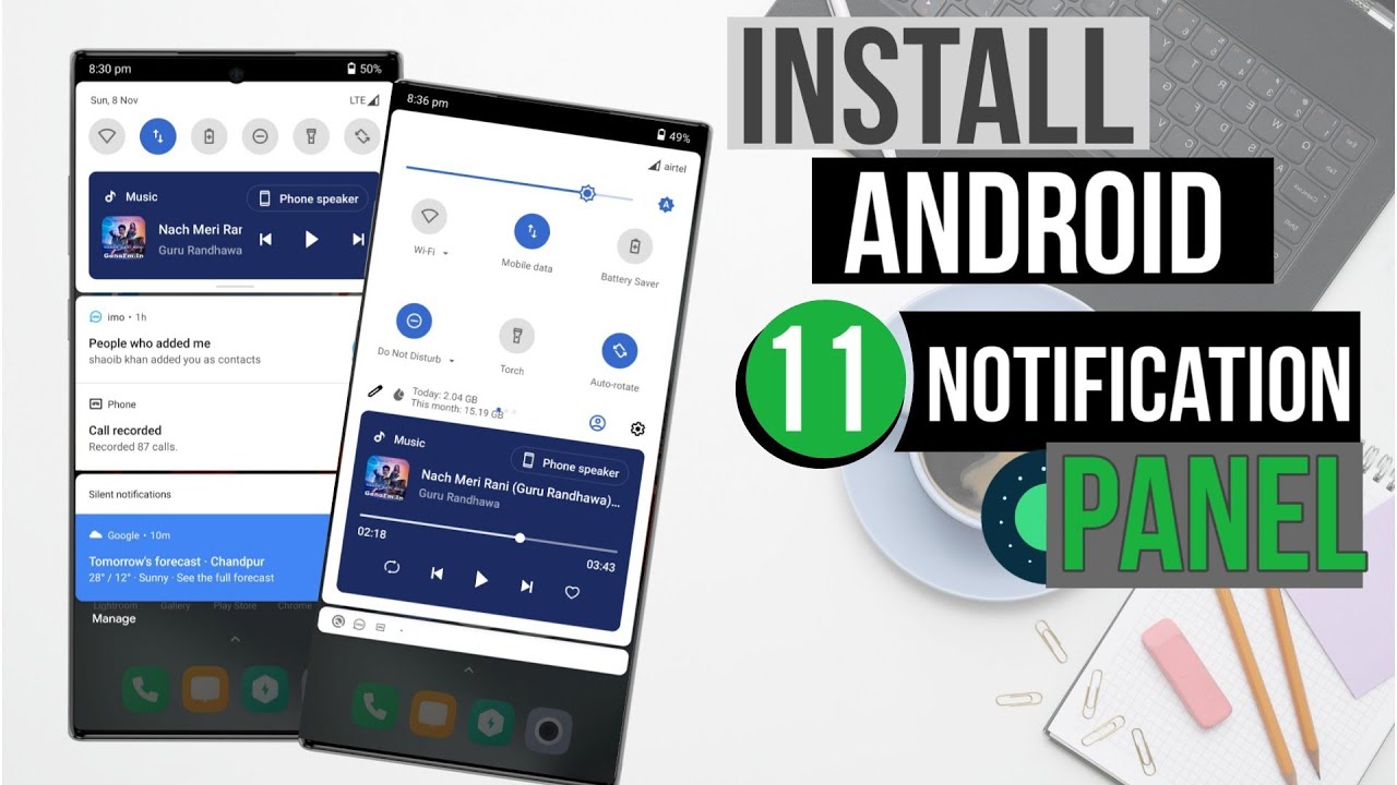 INSTALL Android 11 Notification Panel || Any Android Phones Download ...