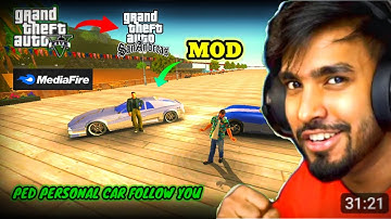 🤩 PED PERSONAL CAR FOLLOW FOLLOW YOU MOD In GTA SA MOBILE