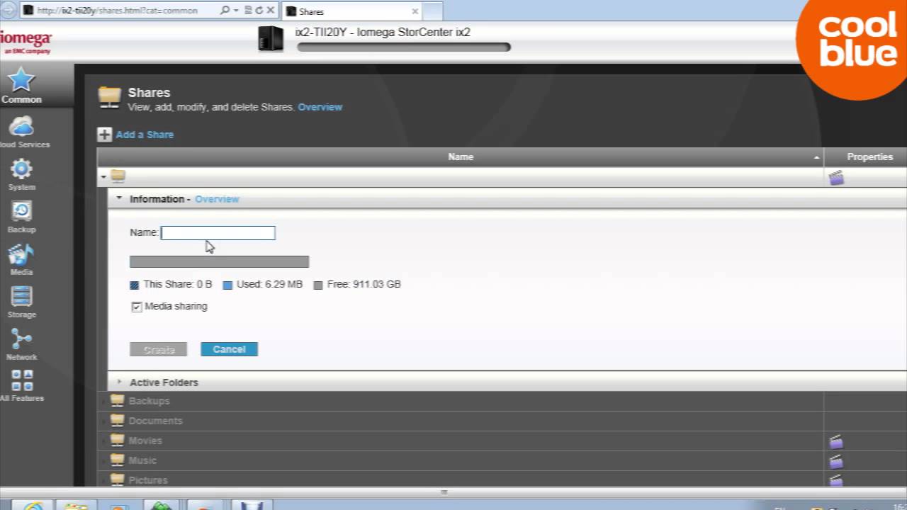web interface for the iomega storcenter ix2 200