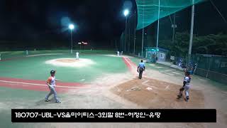 180707 UBL 올마이티스 3회말 mp4