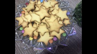 أسهل طريقة لعمل بسكوت النجوم بالزبدة The easiest way to make star biscuits with butter