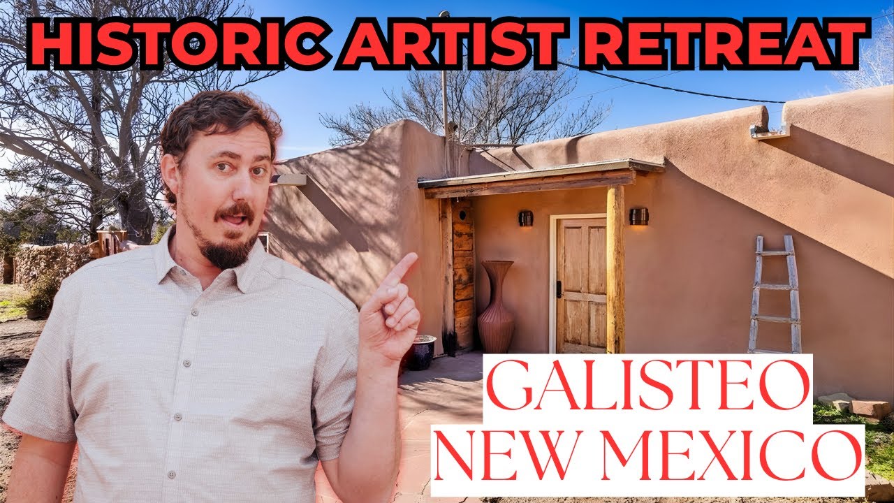 Внутри исторического поместья художника в Галистео, штат Нью-Мексико | Уникальное поместье из тре...
