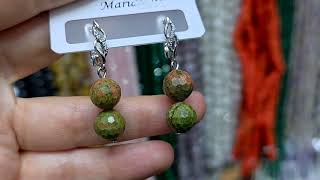 Серьги - натуральные камни 