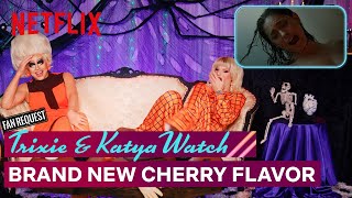Drag Queens Trixie Mattel \& Katya React to Brand New Cherry Flavor | I Like to Watch | Netflix
