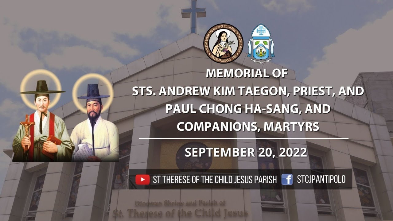 LIVE | Memorial of Sts Andrew Kim Taegon, Priest, Paul Chong Hasang ...
